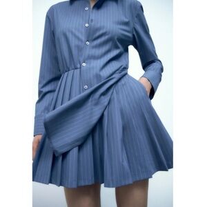 Zara pinstripe shirt dress